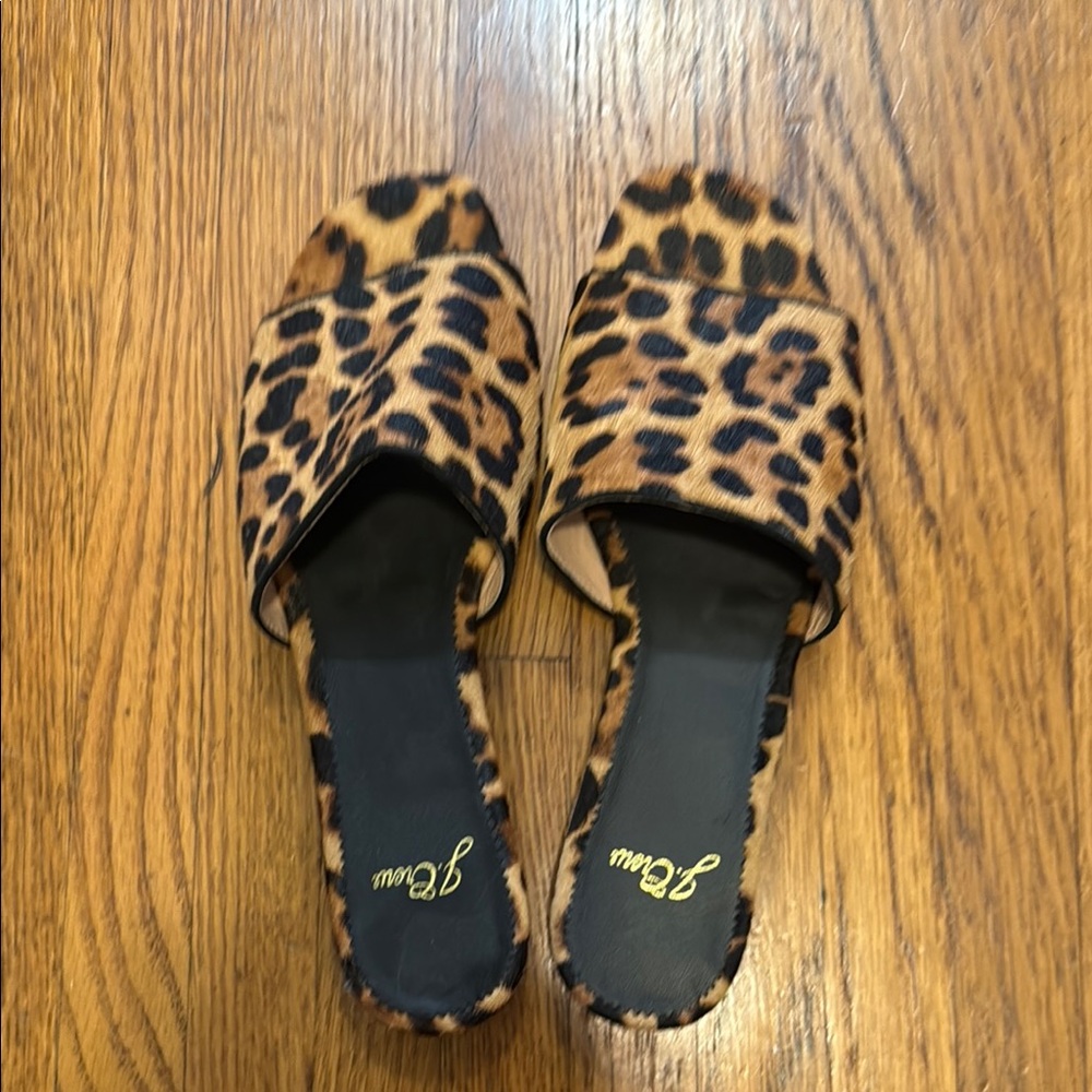 J. Crew Leopard Print Sandals